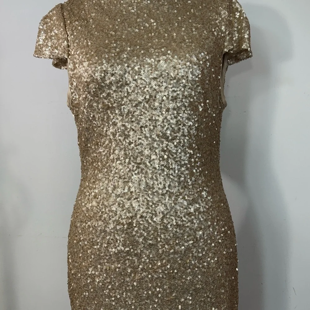 Gold Sequin Evening Gown - Picture 3 of 14